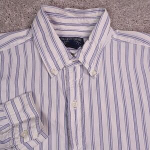 Vintage Ralph Lauren Polo‎ Jeans Company Striped Button Down Shirt Mens Medium